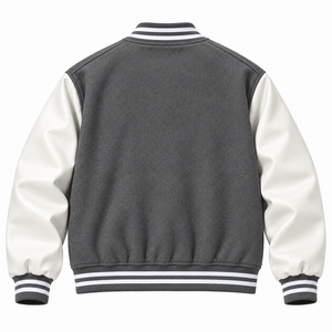 Chaqueta Varsity Personalizada para Hombre, Chaqueta Letterman con Parches Bordados, Apliques, Botones a Presión, Cuello y Puños de Punto Acanalado, Chaquetas Bomber Casuales - Product Image 3