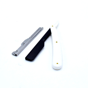 Classic Professional Barber Stainless Steel Straight Edge <b>Razor</b> Cutthroat Shaving Single <b>Blade</b> Reusable Custom Logo Durable - Product Image 3