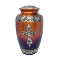 Urne funéraire en argent avec motif ciel nuageux, style européen, taille adulte, urnes métalliques personnalisables, urne et pot à cendres pour souvenir funéraire