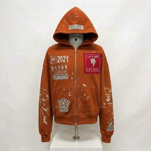 Sweat à capuche zippé pour homme, sur mesure, avec logo imprimé et brodé, fabriqué en usine, prix bas. - Product Image 1