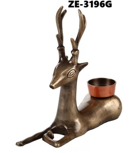 Support à bougie décoratif en métal contemporain pour la décoration intérieure de boutique, porte-bougie rustique pour la décoration de style ferme, table de mariage - Product Image 1
