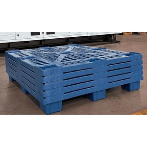 Paleta de Plástico Azul, Personalizable, 1600*1600*150mm, Paleta de Plástico Grande Apilable y Reversible en Venta - Product Image 2