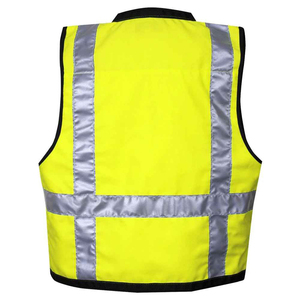 Gilet de sécurité réfléchissant respirant en polyester OEM, vêtements de travail haute visibilité pour les travailleurs de la construction, industriels, routiers et extérieurs - Product Image 5