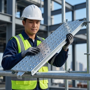 Planche d'escalier en acier galvanisé, finition résistante aux intempéries, faible coût d'entretien, support robuste pour travaux d'ingénierie civile, capacité de charge de 700 kg - Product Image 5