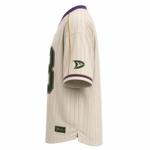 Men's <b>Soccer</b> Jersey V-Neck Pinstripe Mesh Short Sleeve Breathable Athletic Wear Number 03 Embroidery Front Logo - Product Image 4
