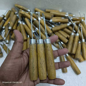 Nouveau Design Meilleure Qualité Poinçon À Coudre En Cuir Bois Manche En Bois Poinçon À Coudre Droit Poinçon En Cuir Outil De Muawiyah Artisanat - Product Image 5