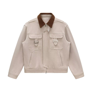 Custom Men's Canvas Jacket Heavy Duty Workwear Jacket Vintage Cotton Canvas <b>Coat</b> Outdoor Casual Utility Jacket - Product Image 1