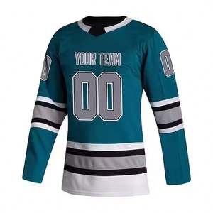 Uniforme de hockey sur glace sur mesure de qualité supérieure avec motif drôle cousu - Product Image 1