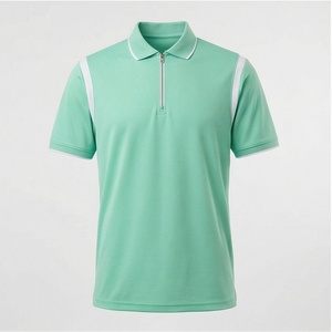 เสื้อโปโลชาย แขนสั้น สวมใส่สบาย น้ำหนักเบา ระบายเหงื่อได้ดี มีซิป เสื้อกอล์ฟ สีสันปรับแต่งได้ ชุดออกกำลังกาย - Product Image 1