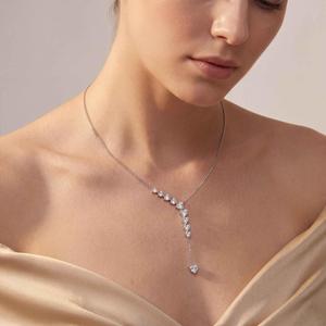 Collar de Diamantes Cultivados en Laboratorio con Corazón de Oro Rosa de 9K de Lujo, 4.92 CTW, Joyería Fina Hecha a Mano para Mujer, Regalo de Compromiso o Aniversario - Product Image 1