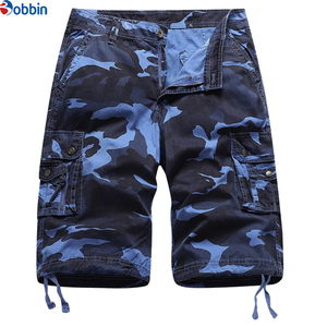 Pantalones Cortos Cargo de Camuflaje Morado para Hombre Bobbin, Cintura Media, Cierre de Botones, Transpirables, Pantalones Capri Tácticos para Hombre, Multibolsillos, Cortos Casuales - Product Image 2