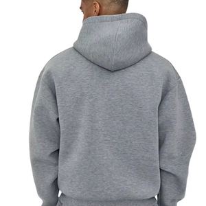 Sweat à capuche zippé pour homme 100 % coton épais, style streetwear, épaules tombantes, écologique, respirant, décontracté, mode hiver - Product Image 6