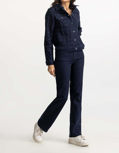 Nueva Chaqueta Vaquera de Verano para Mujer, Estilo Vintage, Lavado Azul, Diseño 3D, Personalizada, de Mezclilla Desgastada - Product Image 3