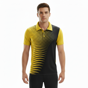 เสื้อโปโลผู้ชายแขนสั้นคุณภาพสูง OEM ป้องกันริ้วรอย ระบายอากาศได้ดี ผ้าถัก ปักลายได้ตามสั่ง สำหรับฤดูร้อน - Product Image 1