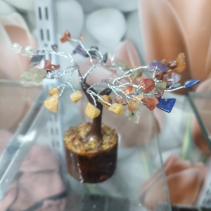 High Quality 60 Chip Multi Gemstone Feng Shui Chakra Healing <b>Tree</b> Pendant New Star Agate Semi-Precious Stone Handmade Home Love - Product Image 6