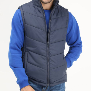 Gilet d'hiver sans manches pour homme OEM avec col montant, poches zippées, respirant, matelassé, option logo personnalisé, grandes tailles disponibles - Product Image 3