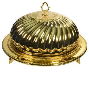 Nuevo diseño de última generación: Soporte para pasteles de madera con forma redonda y cúpula de vidrio en acabado natural para uso en el hogar, hoteles y restaurantes. - Product Image 5