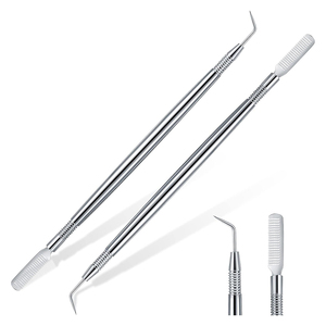 Herramienta de doble punta para levantar pestañas, cepillo de acero inoxidable para levantar pestañas, 17 cm de longitud - Product Image 1