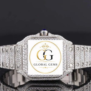 Reloj de Diamantes Plateado de Excelente Calidad, Elegante Esfera de Diamantes para Eventos Especiales, Disponible para Suministro Mundial - Product Image 6
