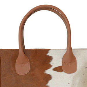 Manufacturer New Hair On Trendy Vintage Summer Travel <b>Bag</b> Cowhide Leather Hair-on Tote <b>Bags</b> Large Storage <b>Space</b> Storage Portable - Product Image 4