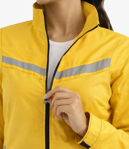 <b>Women</b> Winter Woven Hard Shell <b>Bomber</b> <b>Jacket</b> <b>Lightweight</b> Waterproof Windproof Zipper Closure Reflective Panel for Commuting - Product Image 4