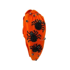 Nueva Diadema de Calabaza de Halloween Hecha a Mano con Cuentas y Nudos para Mujeres y Niñas, Accesorio para el Cabello con Cristales para Festivales 2026 - Product Image 3