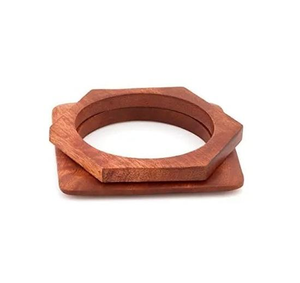 Juego de Brazaletes de Madera Natural con Acabado de Calidad, Precio Económico, Joyería de Moda Hecha a Mano de Lujo para Mujeres y Niñas, Brazaletes de Madera para Fiestas - Product Image 5