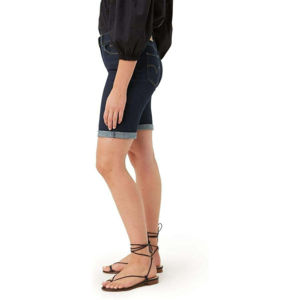 Women's Vintage Cotton Denim Shorts <b>Elastic</b> Waist Windproof Breathable Summer Fashion Raw Ripped Design - Product Image 3