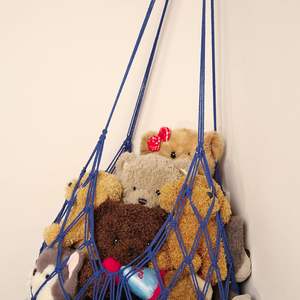 Hamaca Decorativa Bohemia con Patrón Triangular de Macramé, Tejida con Cuerda de Algodón, para Guardar Peluches, Ideal para Bodas y Cumpleaños - Product Image 4