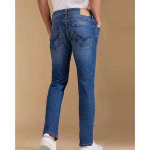 Venta al por mayor: Nuevos jeans de mezclilla elásticos transpirables de corte recto ajustado para hombre, estilo casual de negocios, de algodón azul, OEM personalizado a granel. - Product Image 4