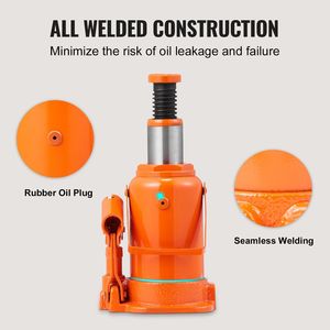 Martinetto idraulico a bottiglia da 12 tonnellate/26455 libbre con intervallo di sollevamento di 7,5-14 pollici e manico lungo a 3 sezioni, tutto saldato, per auto - Product Image 4