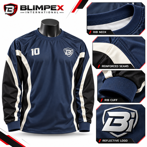 Camiseta de Entrenamiento de Fútbol y Balonmano Personalizada para Hombre, Manga Larga, Ligera, de Poliéster, para Portero, Fabricante OEM - Product Image 4