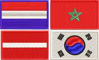 Patch brodé de drapeau national de qualité supérieure – Badge de drapeau national pour vestes, collection de patchs brodés de drapeaux du monde