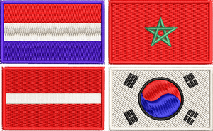 Patch brodé de drapeau national de qualité supérieure – Badge de drapeau national pour vestes, collection de patchs brodés de drapeaux du monde - Product Image 2