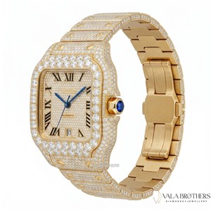 Reloj de Lujo Rolax con Diamantes, Oro Amarillo, Rectangular, Automático, Números Romanos, Cierre Desplegable, 40 mm - Product Image 2
