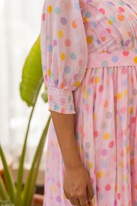 Robe midi à imprimé floral, col bijou, manches 3/4, coupe évasée, tissée, décontractée, pour femme, respirante, coupe ample, avec poches - Product Image 4