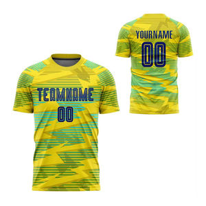 เสื้อเจอร์ซีย์ซับลิเมชั่นแบบสั่งทำ คอวีไร้ตะเข็บ พิมพ์ลายเต็มตัว ระบายอากาศได้ดี น้ำหนักเบา ผลิตจากโพลีเอสเตอร์ ชุดกีฬา แห้งเร็ว สำหรับฟุตบอล - Product Image 1