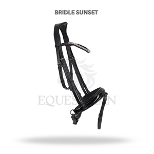 Brida de equitación inglesa SUNSET BRIDLE de tamaño completo para la comodidad del caballo - Product Image 2