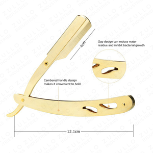 Wholesale Stainless Steel <b>Straight</b> <b>Razor</b> with Wooden Handle Custom Logo Barber Shaving Tool OEM Private Label Supplier - Product Image 2