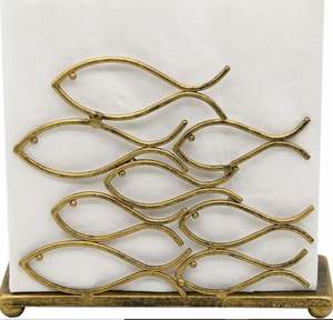 Support de serviettes de table portable, étanche, pratique et écologique en métal de luxe, style poisson, par Metaledge Exports - Product Image 2