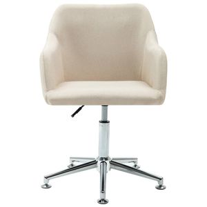 Silla de Oficina de Madera Contrachapada de Poliéster Crema con Acero, Altura Ajustable, Silla con Múltiples Funciones para una Comodidad y Ergonomía Óptimas - Product Image 2
