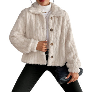 Veste en fourrure d'hiver personnalisée en peluche douce, confort premium, texture lisse, légère, écologique, sensation de chaleur, facile à porter - Product Image 6