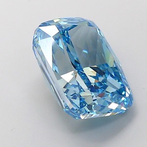 Diamant de laboratoire bleu non monté 5,03 carats, taille coussin, couleur fantaisie intense, pureté VVS2, approvisionnement direct fabricant pour la fabrication de bijoux - Product Image 4