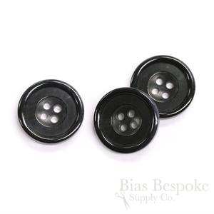 High Quality Custom Round 4-Hole Buffalo Horn Animal Style Durable <b>Handmade</b> Sewing Buttons for <b>Clothes</b> Shirt Suit black - Product Image 3
