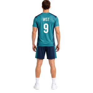 Uniforme de Voleibol Azul Turquesa Energy Core, Tela de Poliéster Profesional, Gestión del Sudor, Uniformes Deportivos para Equipos - Product Image 2
