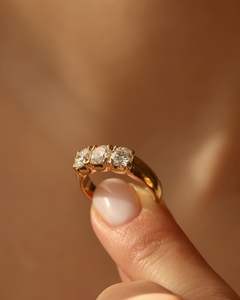 Bague demi-éternité en diamant de laboratoire, or 18 carats, 2,5 mm, taille brillant rond, certifiée IGI, alliance de mariage, bague d'anniversaire pour femme - Product Image 3