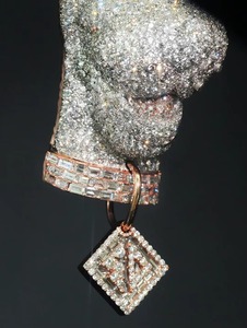 Pendentif de luxe en moissanite animalière, en argent 925 plaqué or 18 carats, breloques à thème, style hip-hop glacé, pendentif de luxe pour homme - Product Image 4