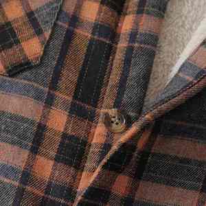 Customized Color <b>Flannel</b> Printed Long Sleeve Fleece <b>Jacket</b> Plain Dyed Stand Collar Cotton Lined Winter <b>Jacket</b> - Product Image 5
