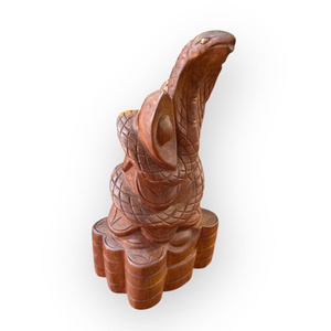 Statue de serpent au design moderne, sculptée avec raffinement, en bois Huong, pour décoration intérieure - Product Image 5