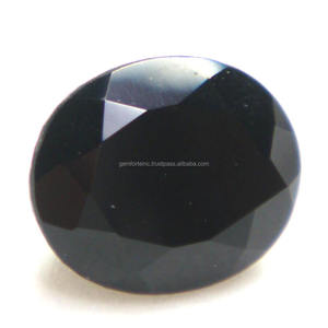 Onyx noir naturel taillé à facettes fabricant de pierres précieuses en vrac fournisseur indien pierres précieuses taillées à facettes en onyx noir semi-précieux - Product Image 2